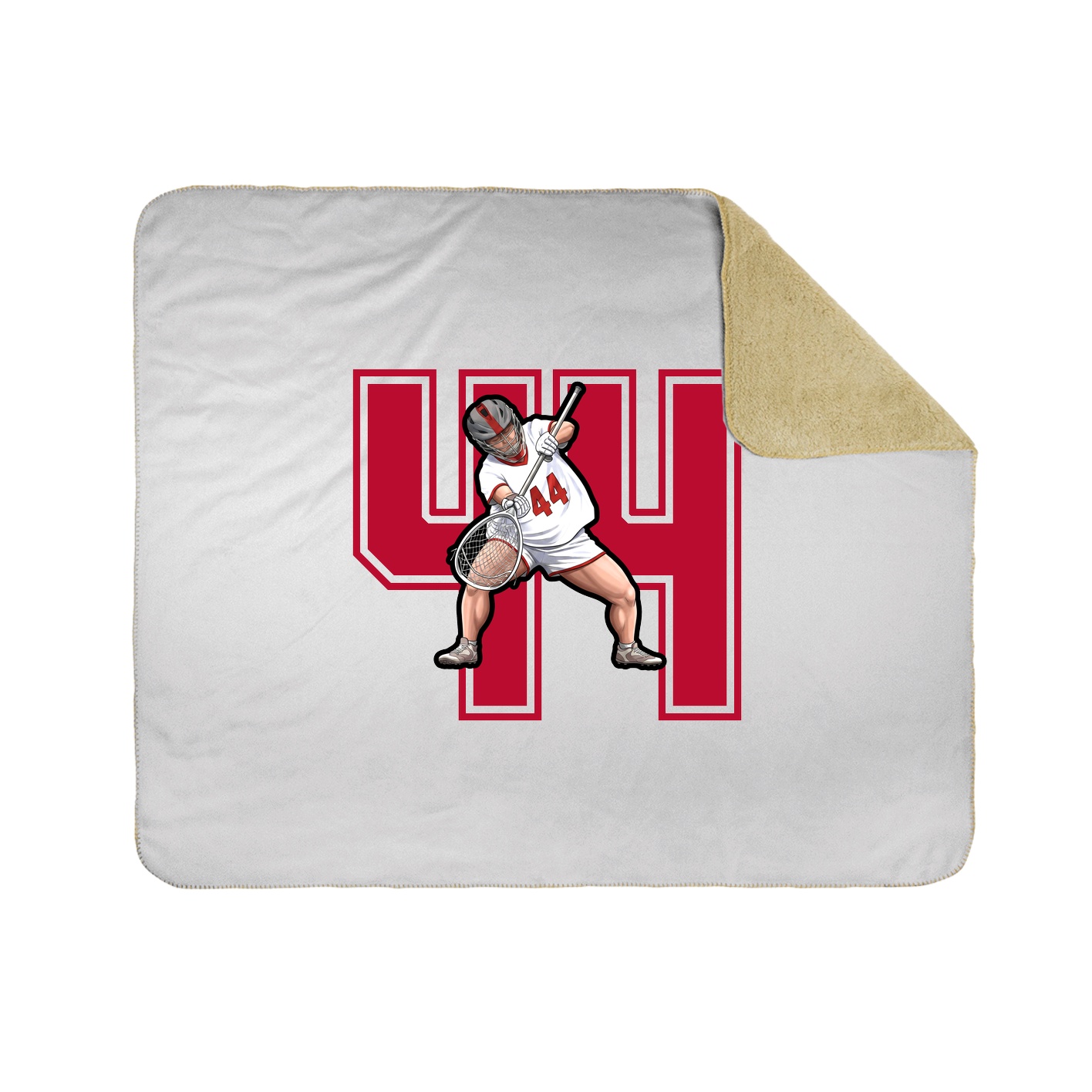 Throw Blanket — Number in White