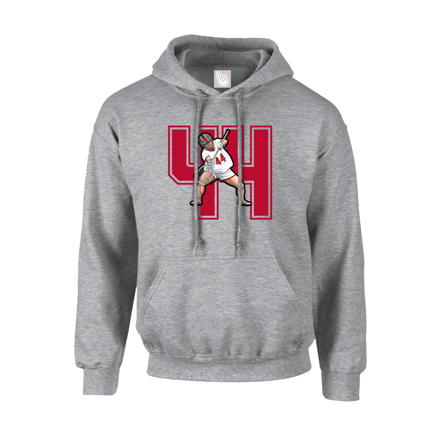 Hoodie — Number in Grey