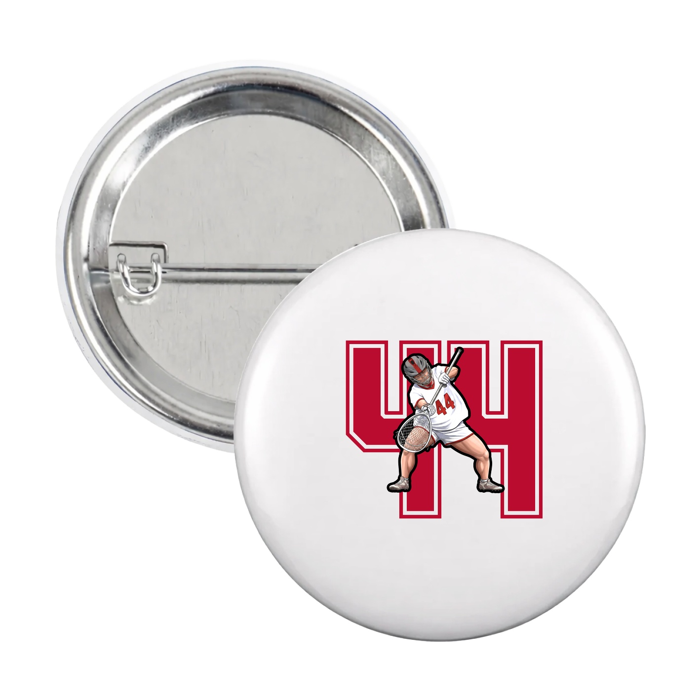 Game Day Button — Number in White