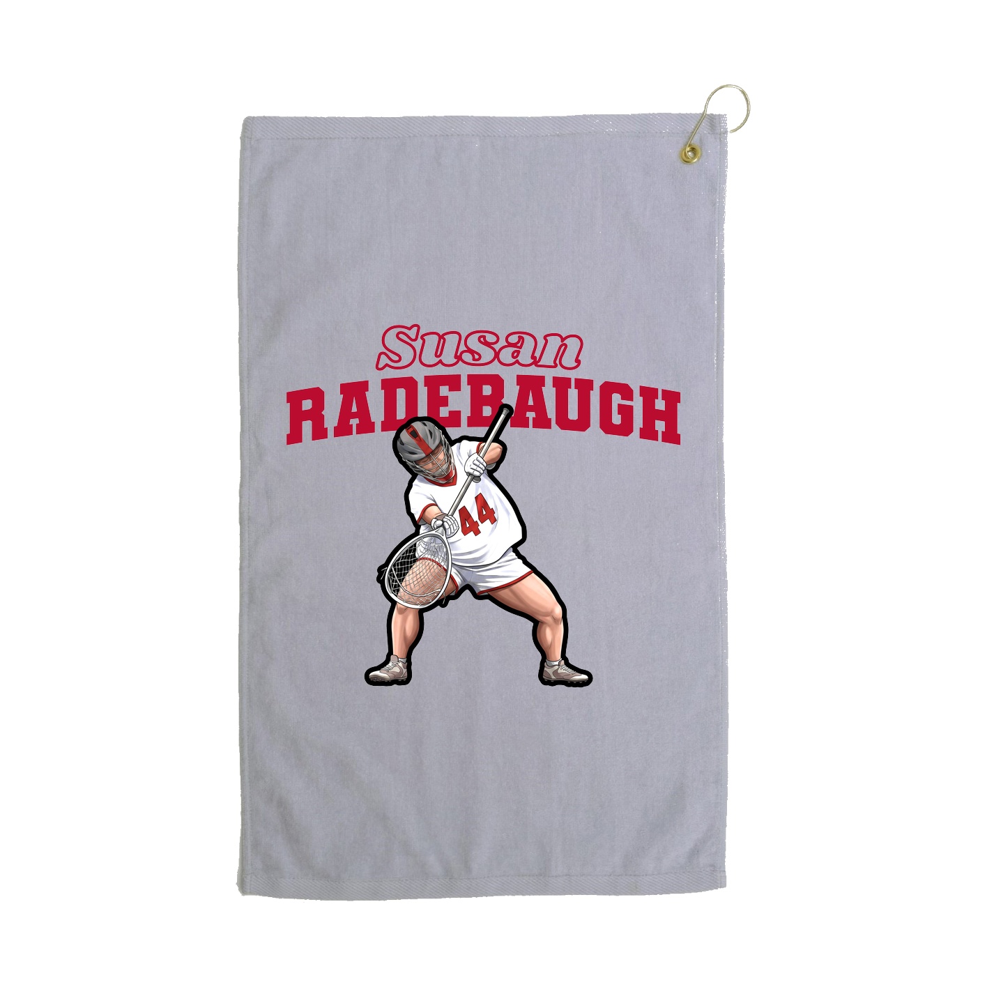 Golf Towel — Name Arch in Grey