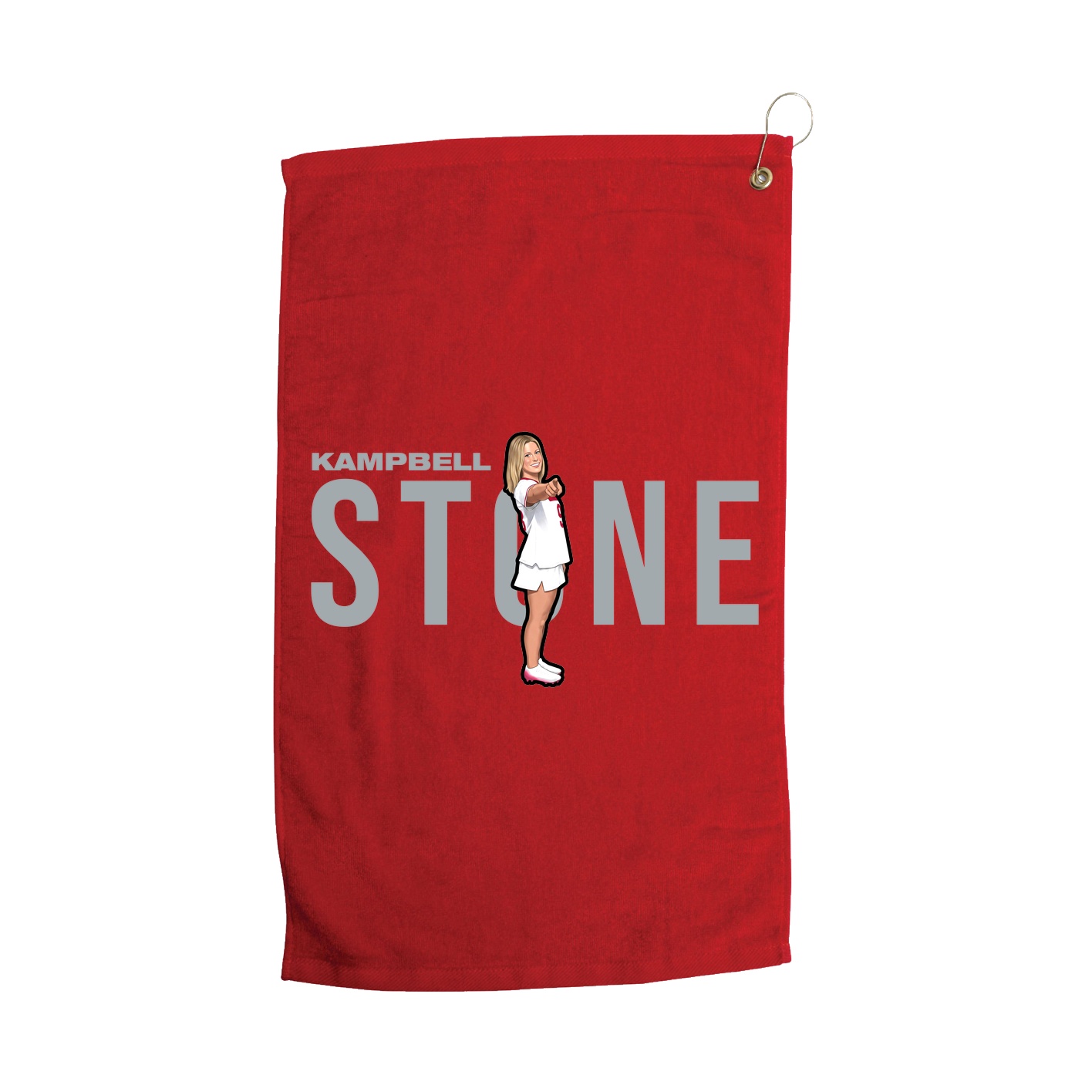 Golf Towel — Player Name in Red