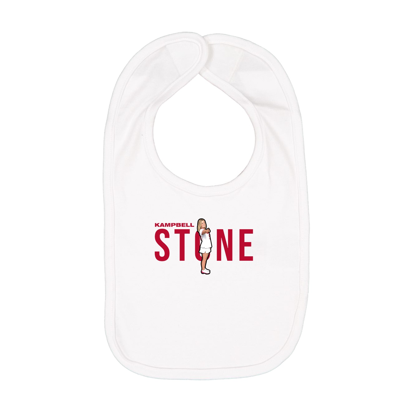 Infant Bib — Player Name in White