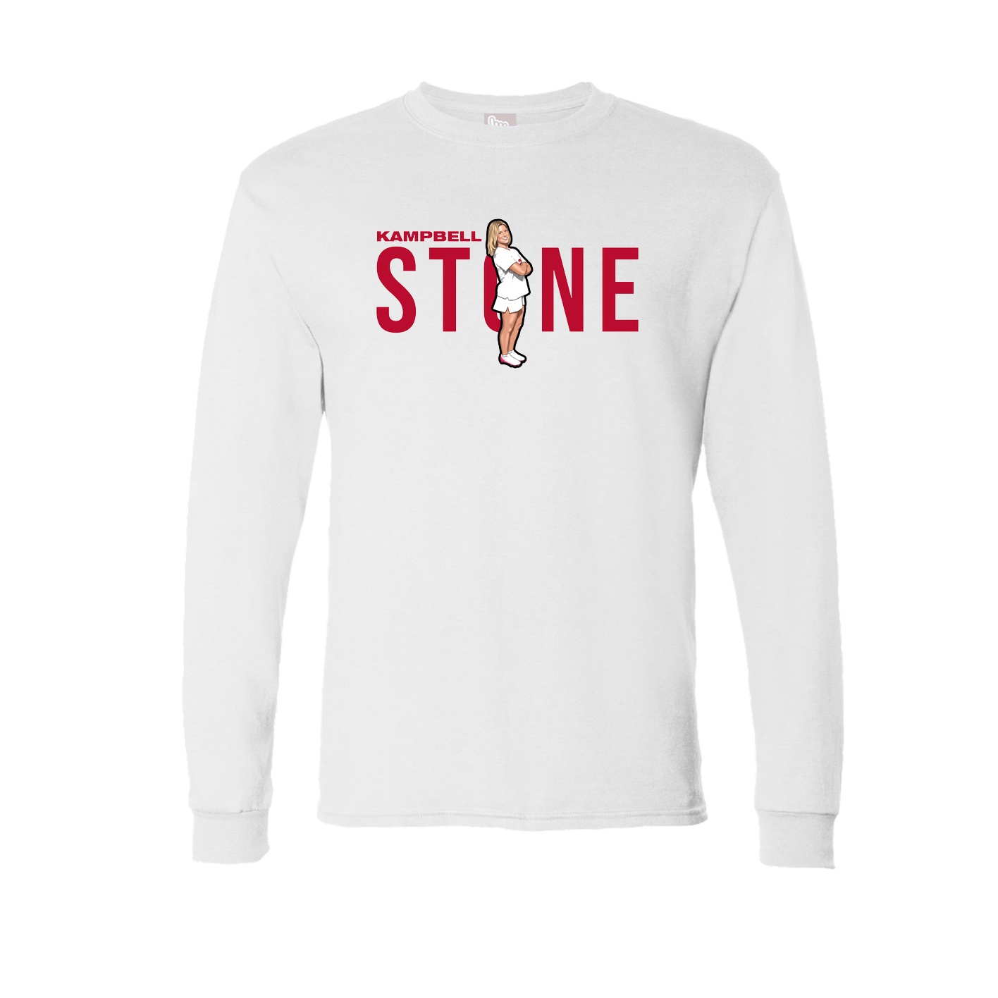 Long Sleeve Tee — Player Name in White