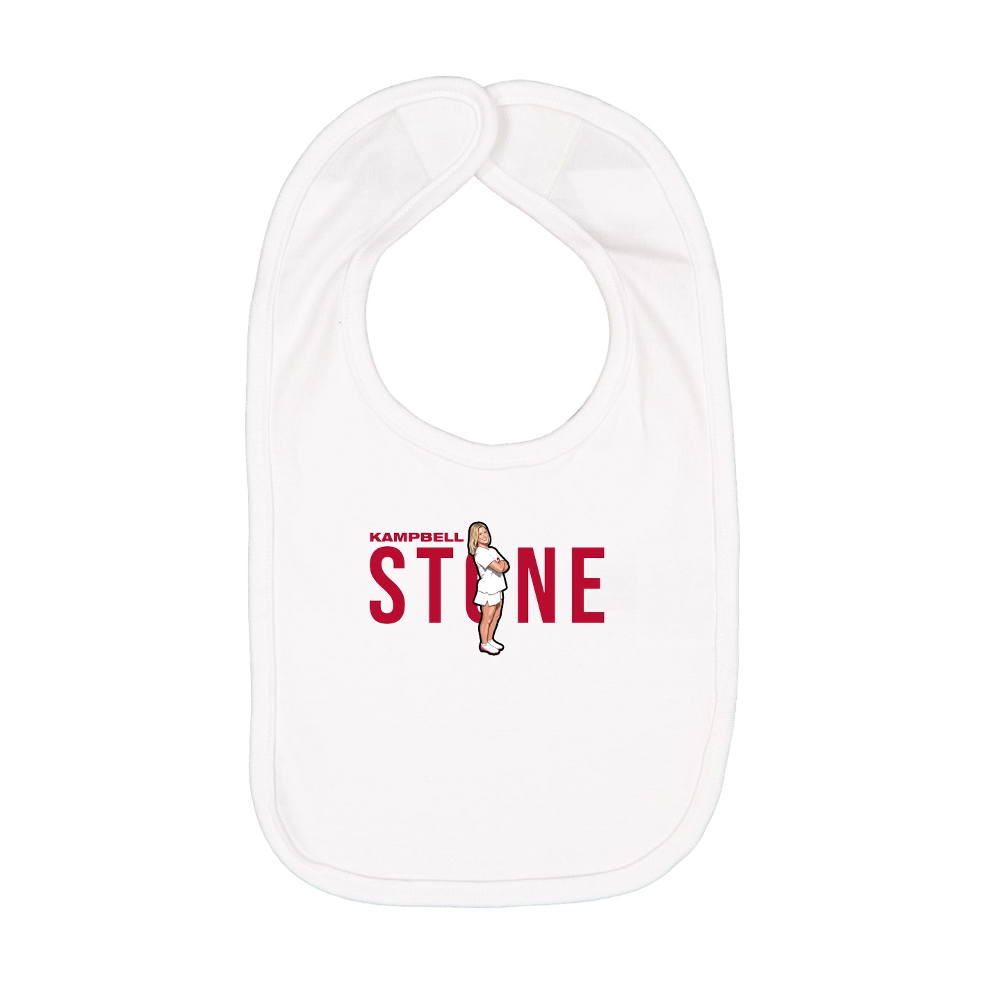 Infant Bib — Player Name in White