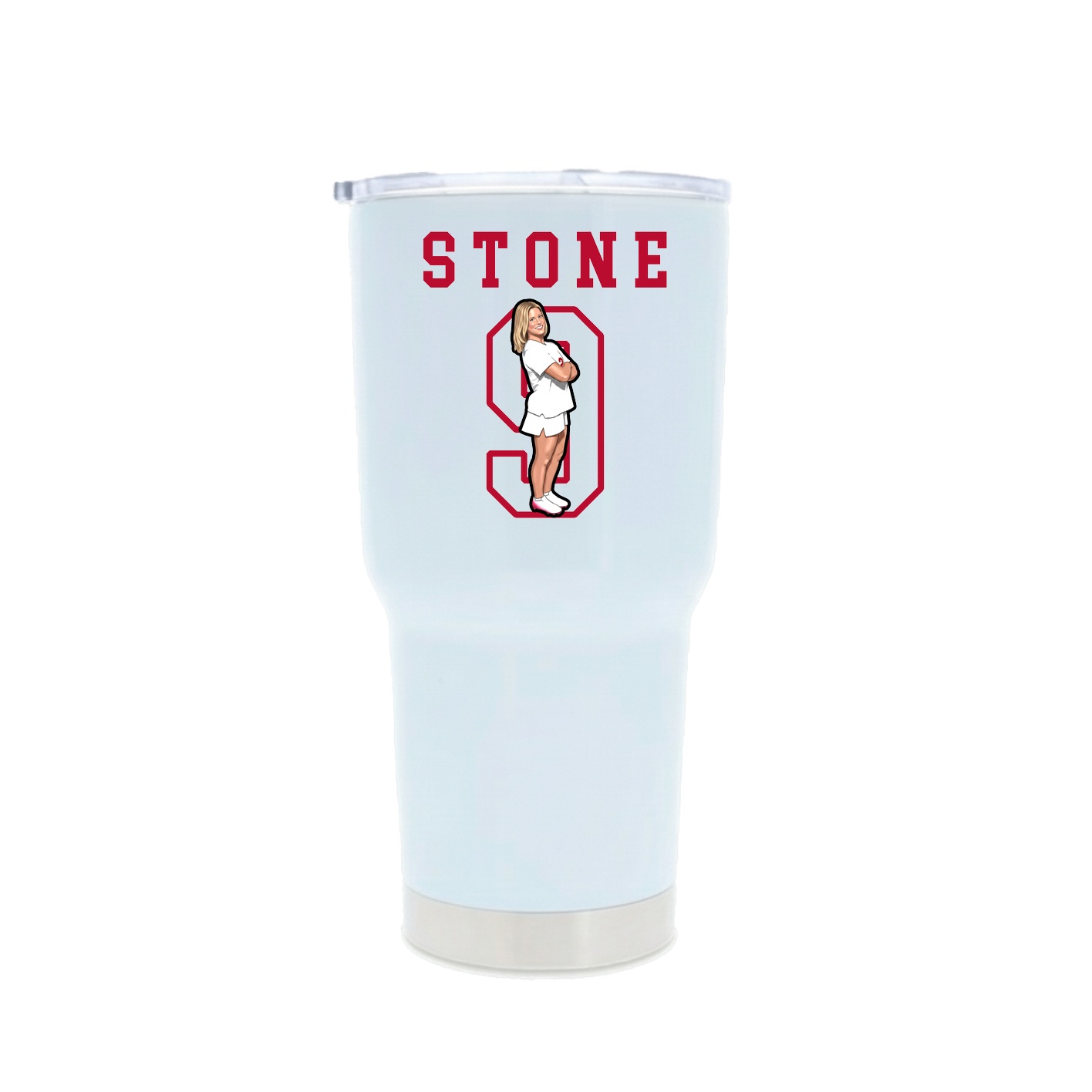 30oz Stainless Steel Tumbler — Shirsey in White