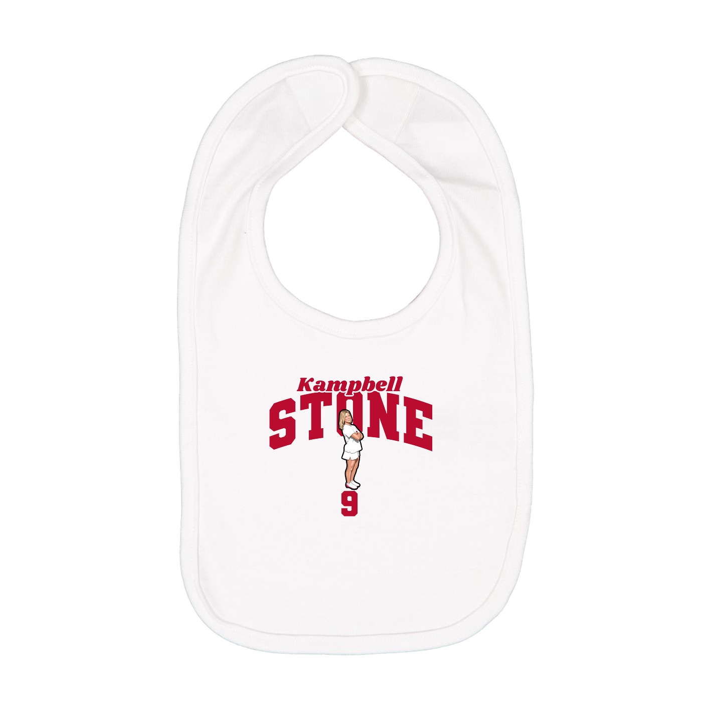 Infant Bib — Signature Arch in White