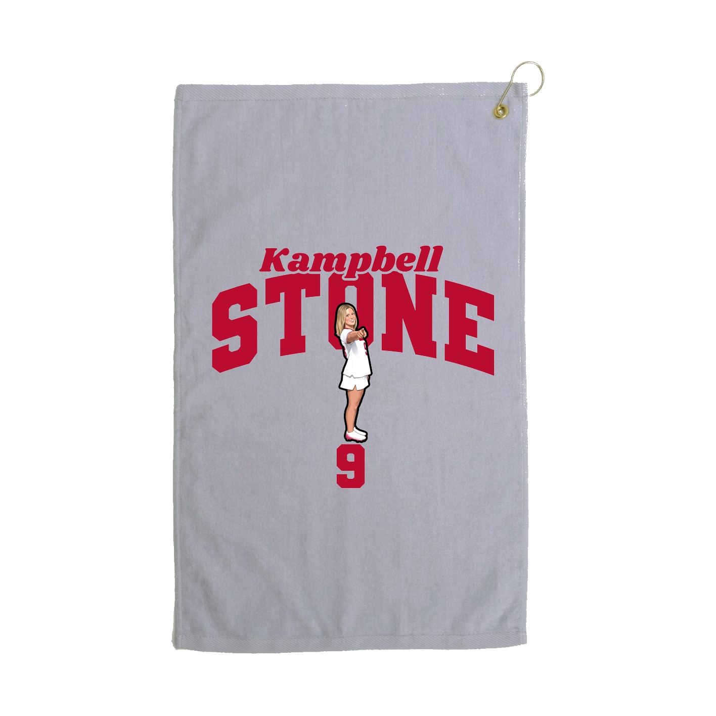 Golf Towel — Signature Arch in Grey