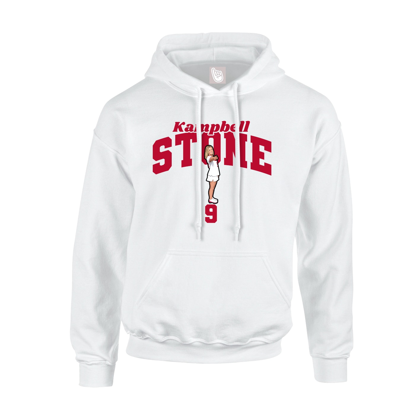 Hoodie — Signature Arch in White