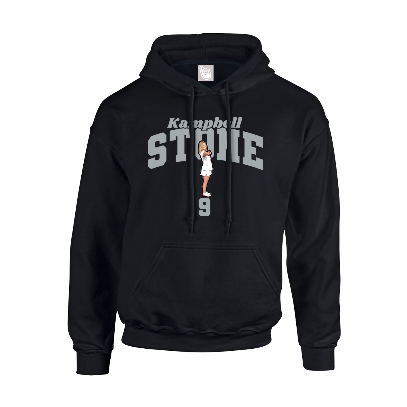 Youth Hoodie — Signature Arch in Black
