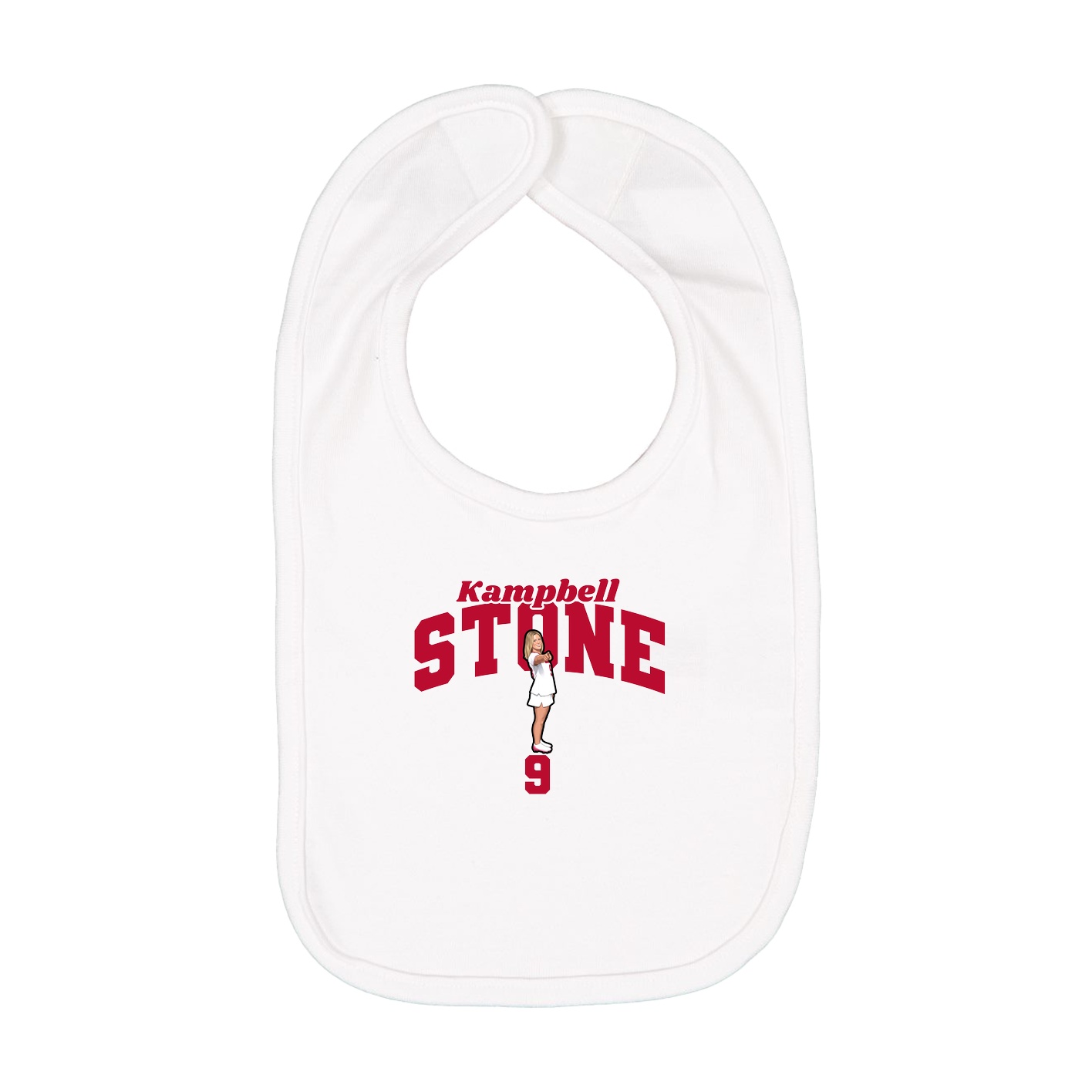 Infant Bib — Signature Arch in White