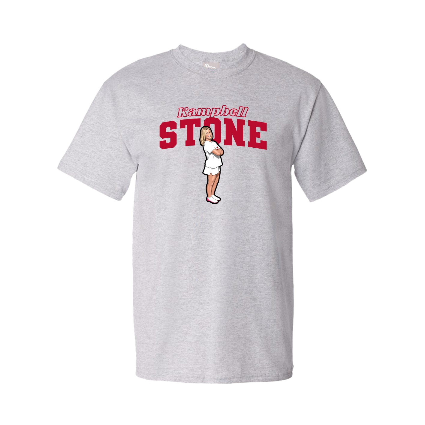 Youth Tee — Name Arch in Grey
