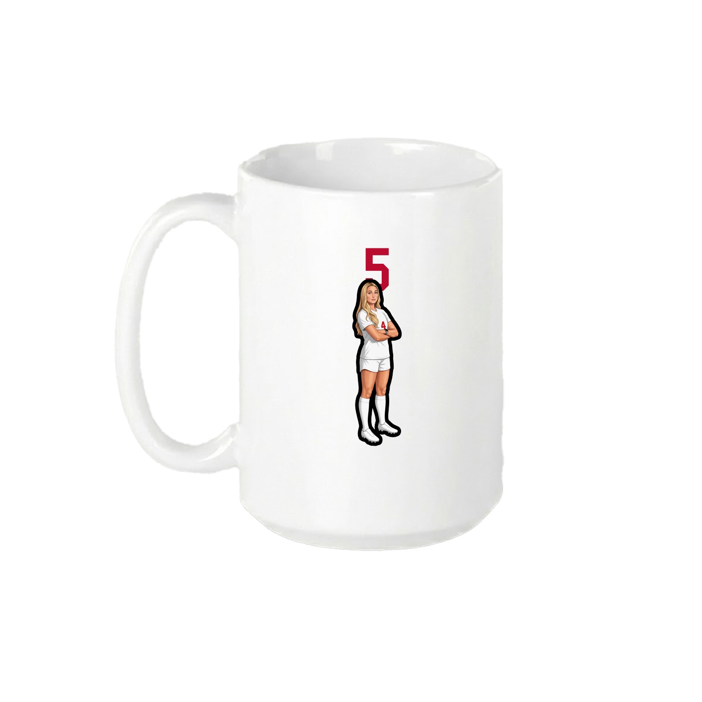 15oz Coffee Mug — Number Top in White