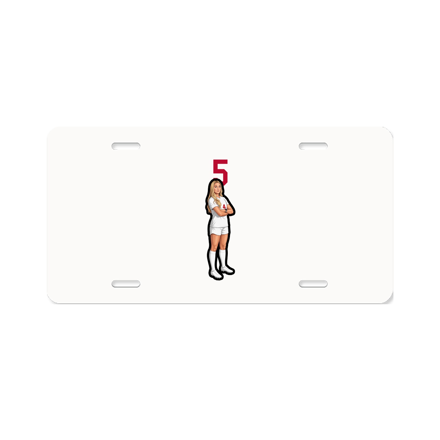 License Plate — Number Top in Classic