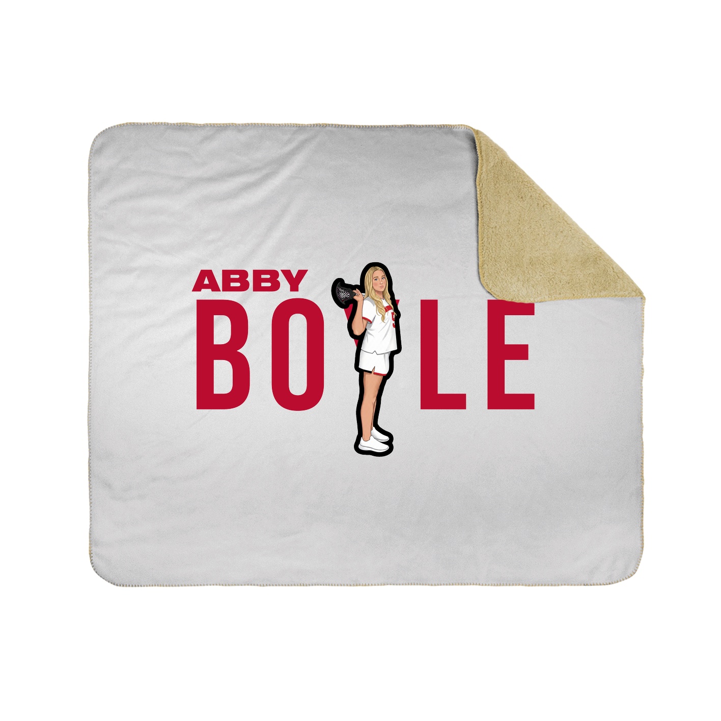 Throw Blanket — Player Name in White