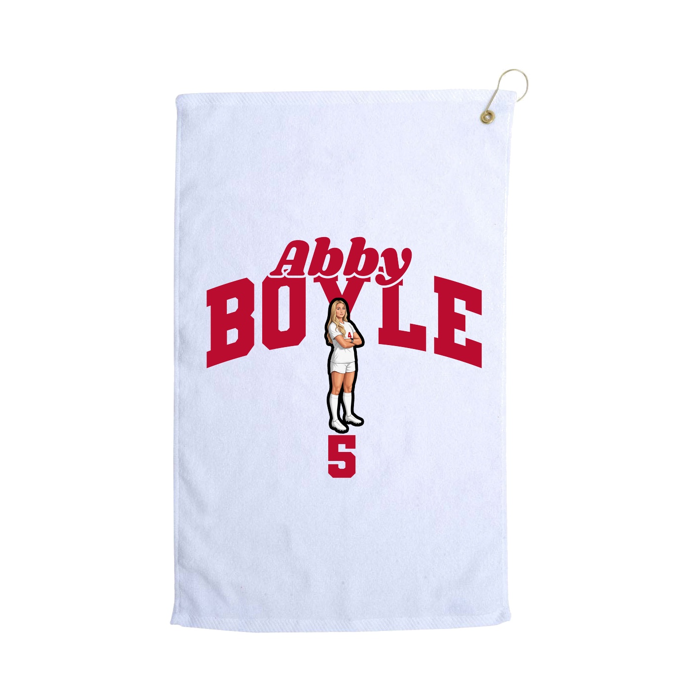 Golf Towel — Signature Arch in White