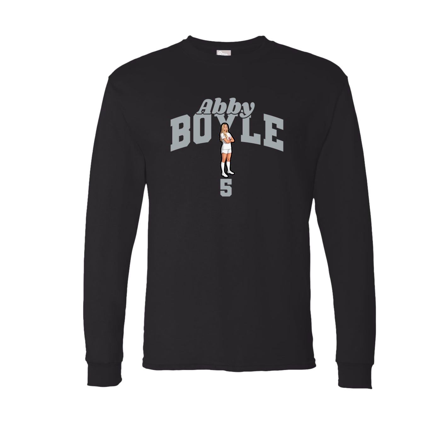 Long Sleeve Tee — Signature Arch in Black