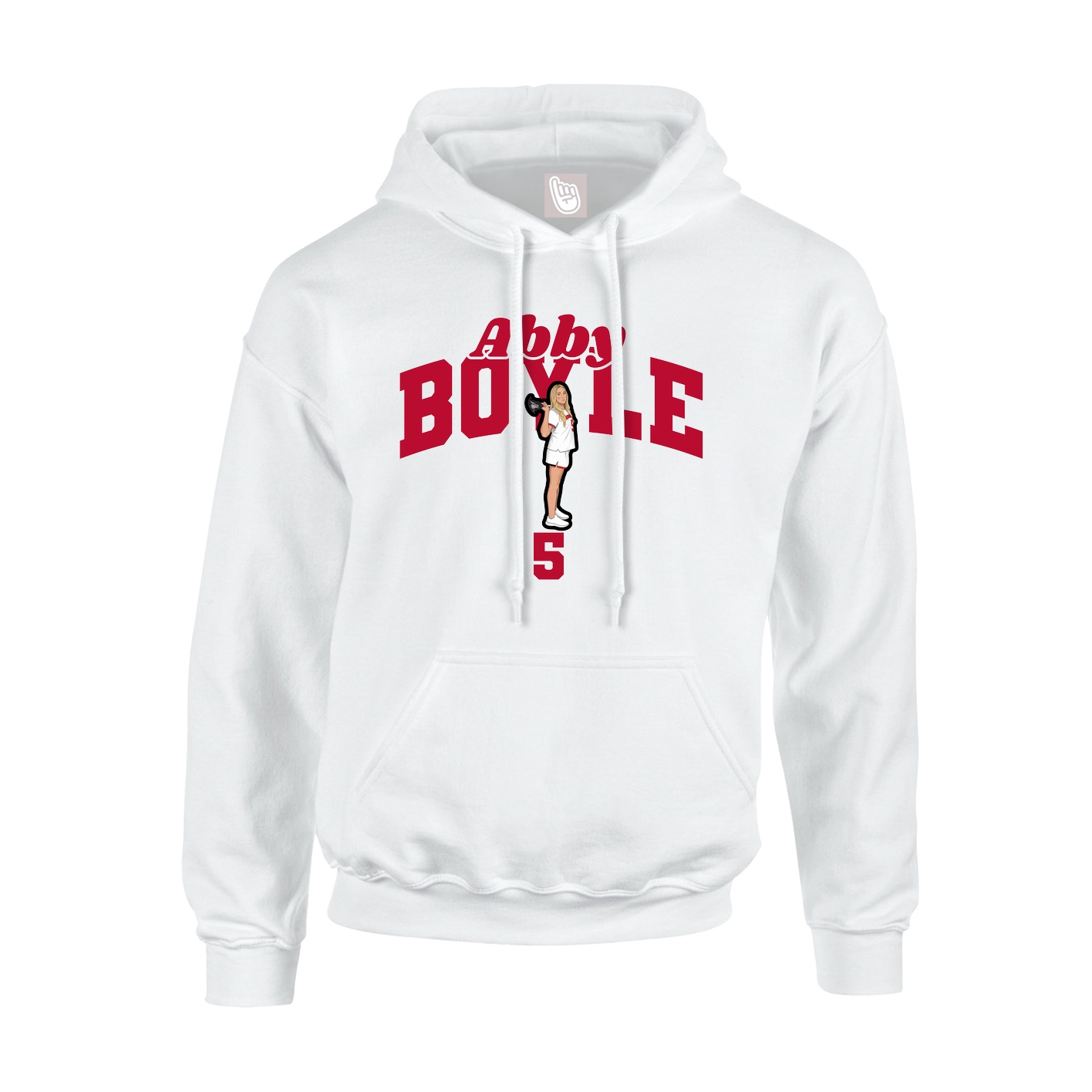 Youth Hoodie — Signature Arch in White