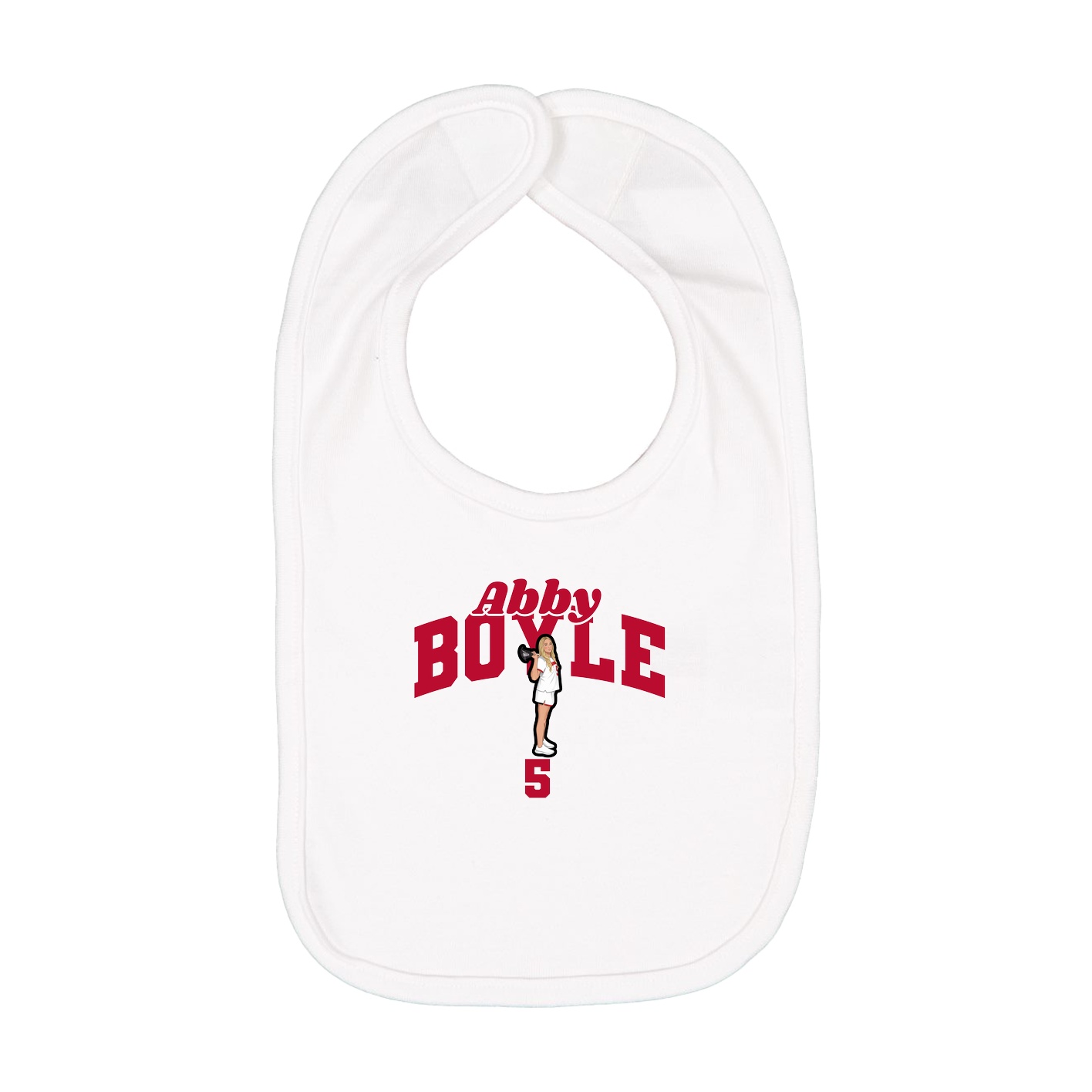 Infant Bib — Signature Arch in White