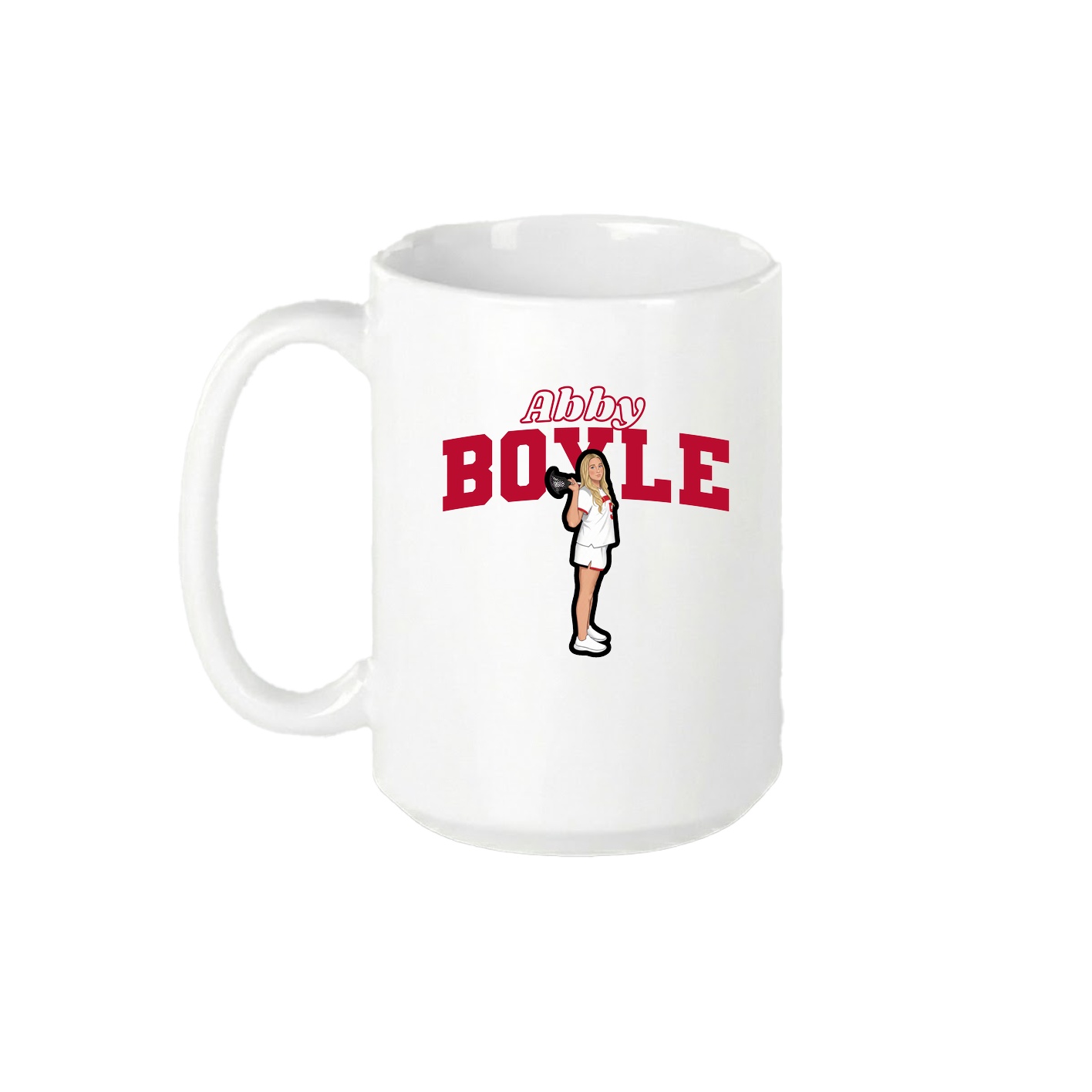 15oz Coffee Mug — Name Arch in White