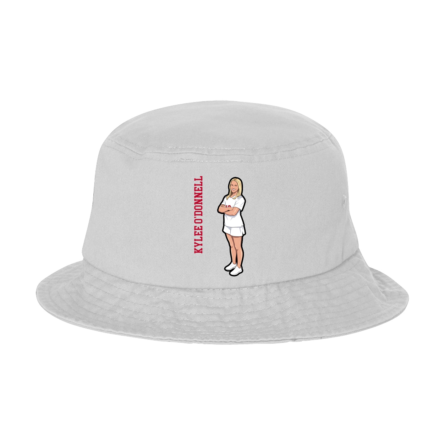 Bucket Cap — Name Vertical in White