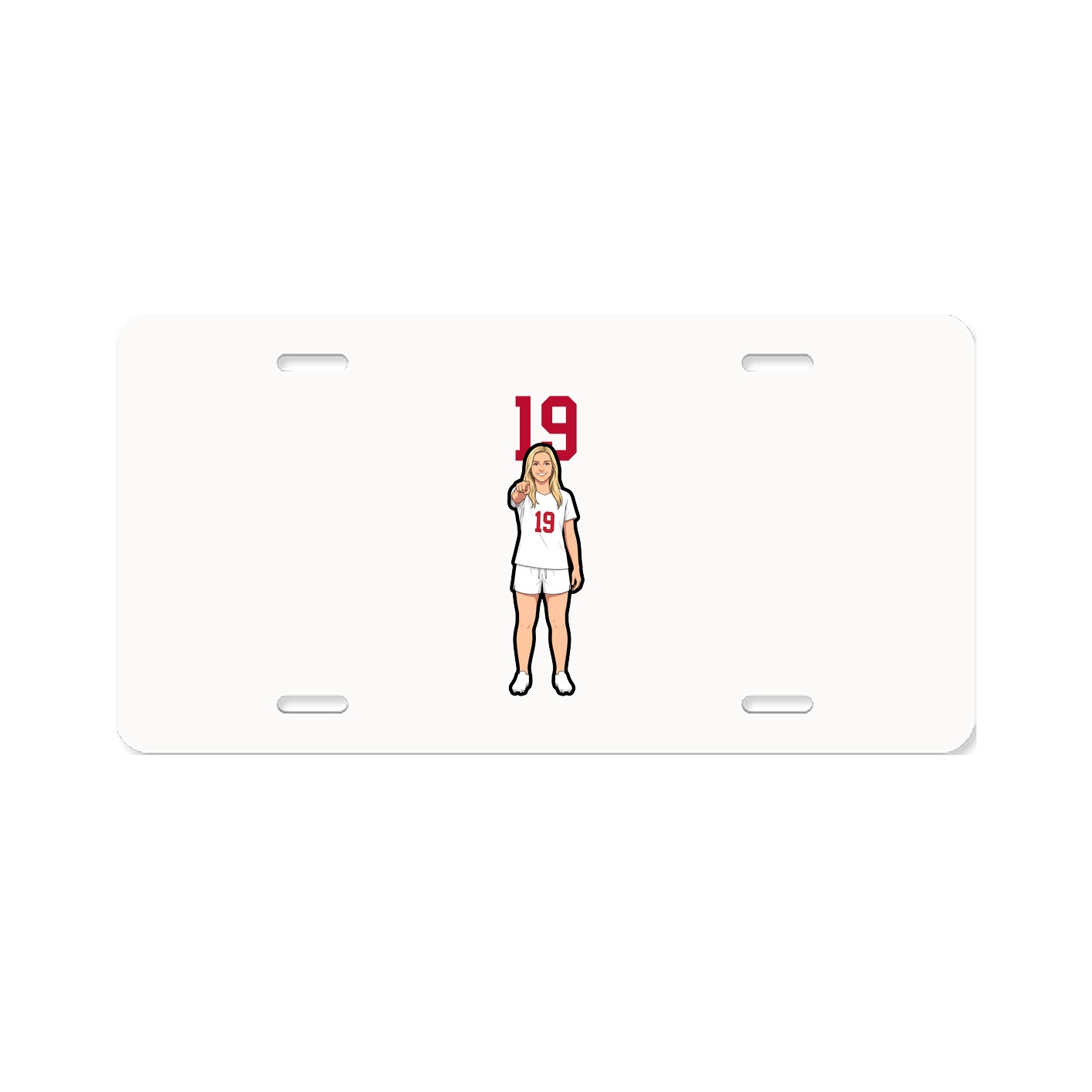 License Plate — Number Top in Classic
