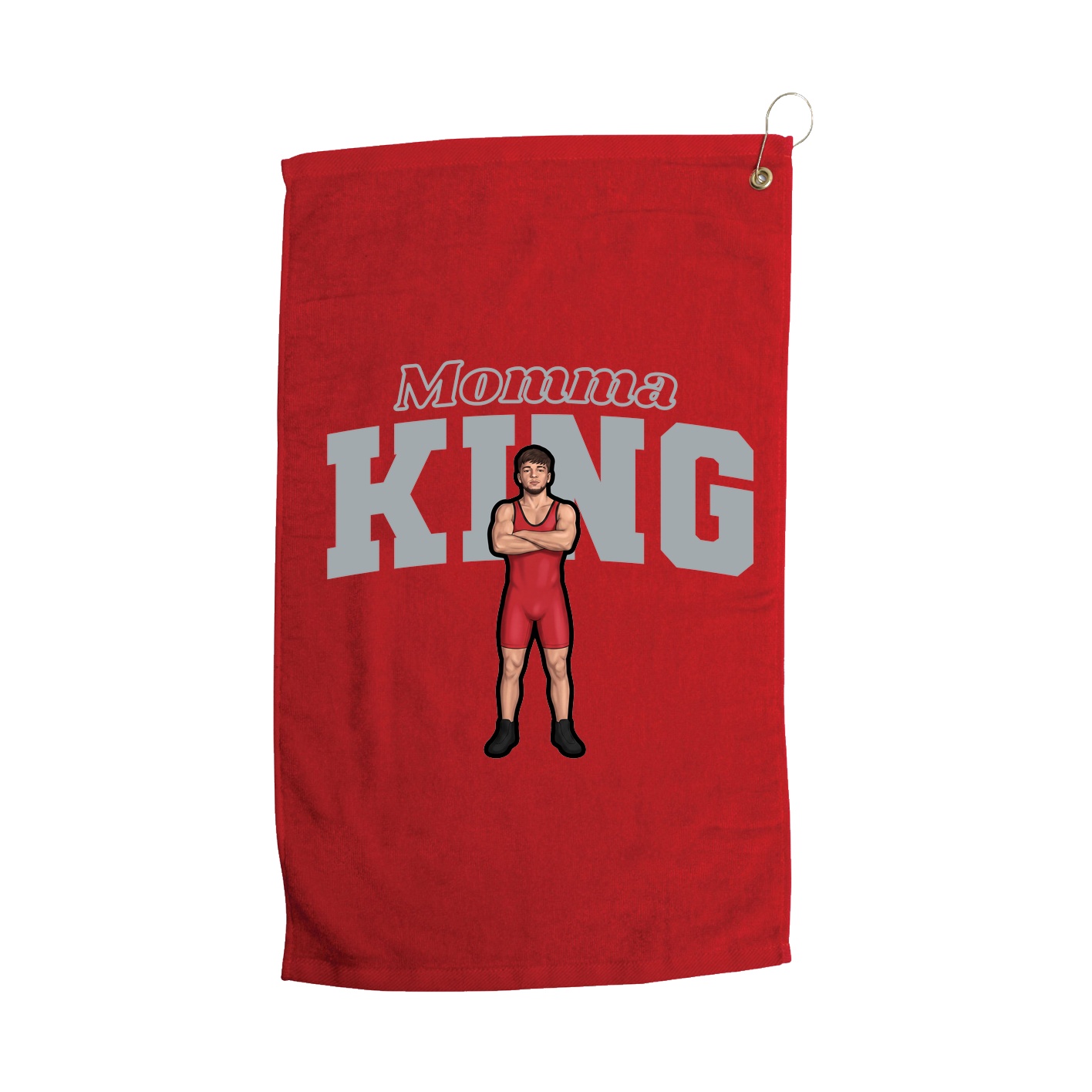 Golf Towel — Mothers Day Block in Red