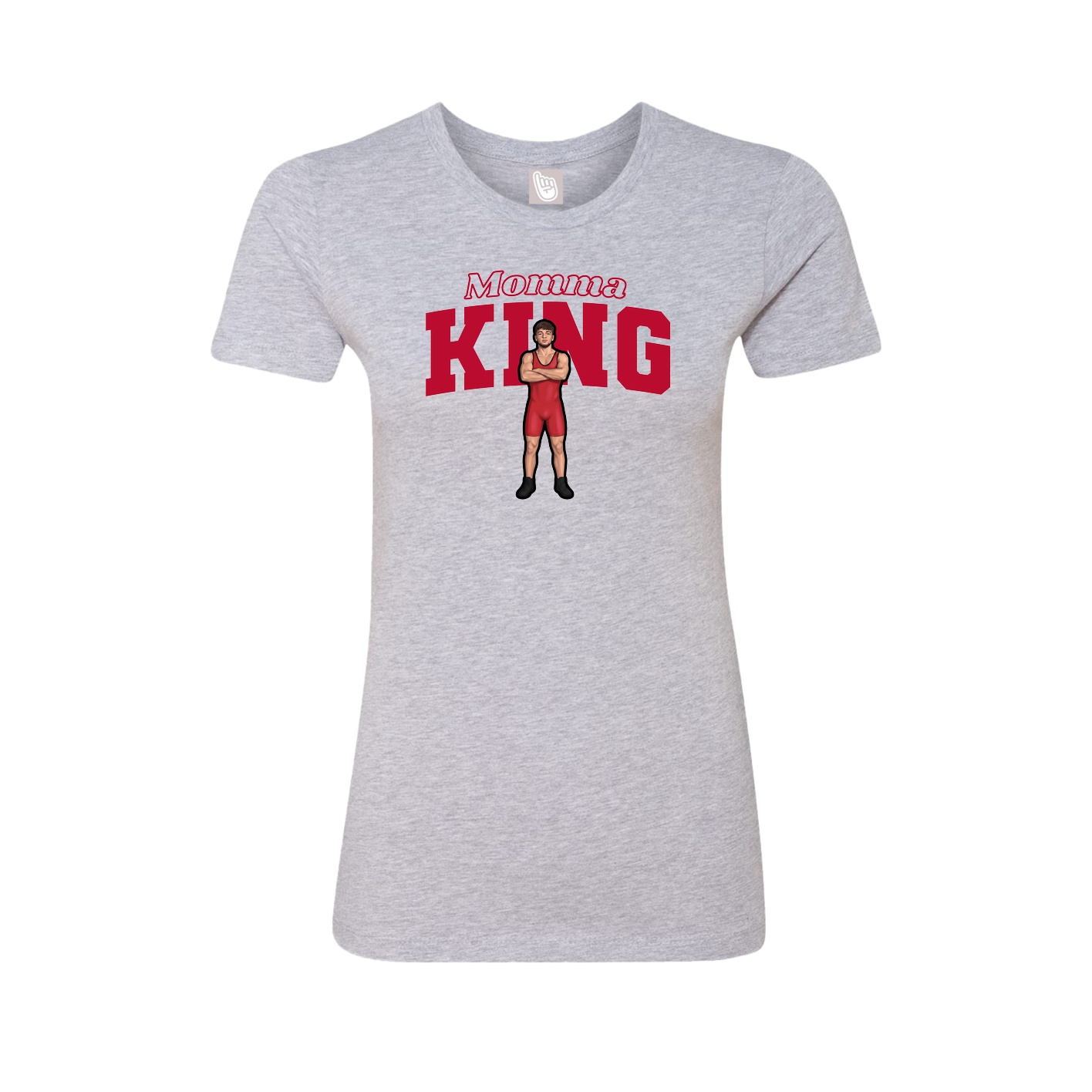 Womens Tee — Mothers Day Block in Grey