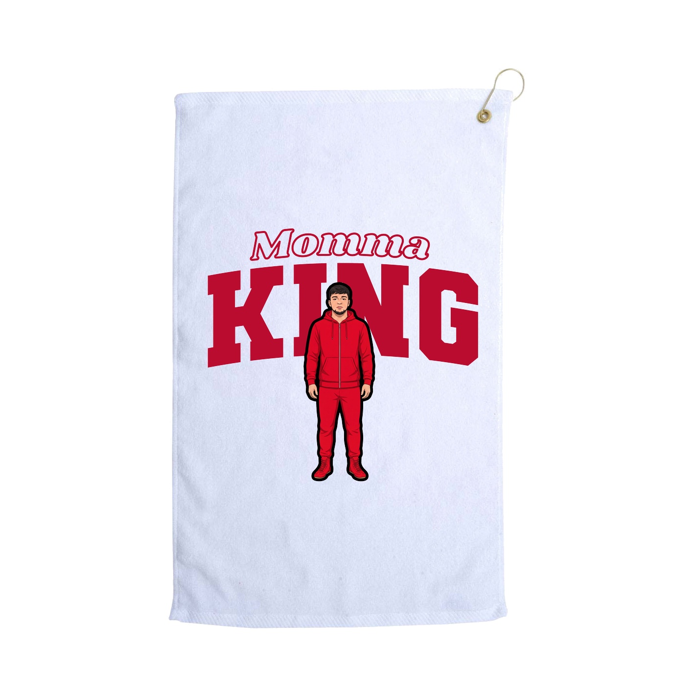 Golf Towel — Mothers Day Block in White