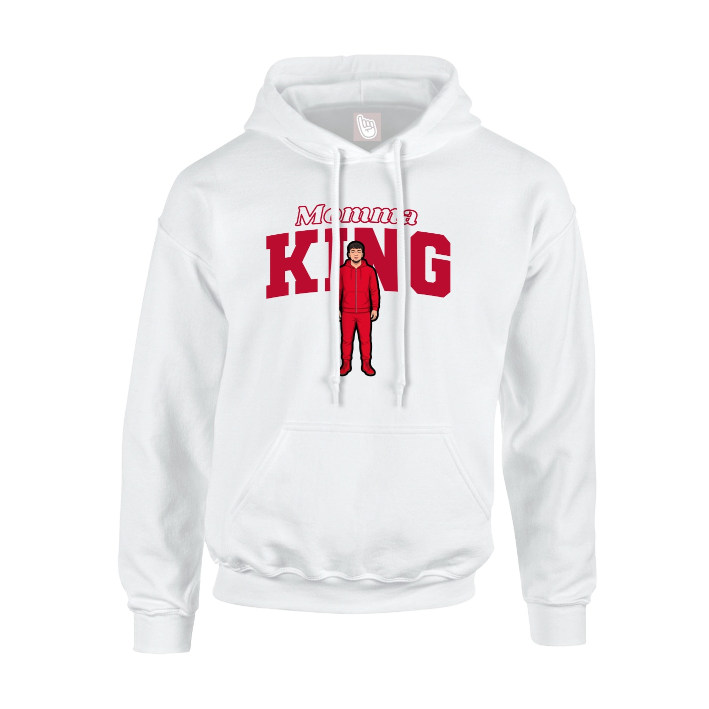 Youth Hoodie — Mothers Day Block in White
