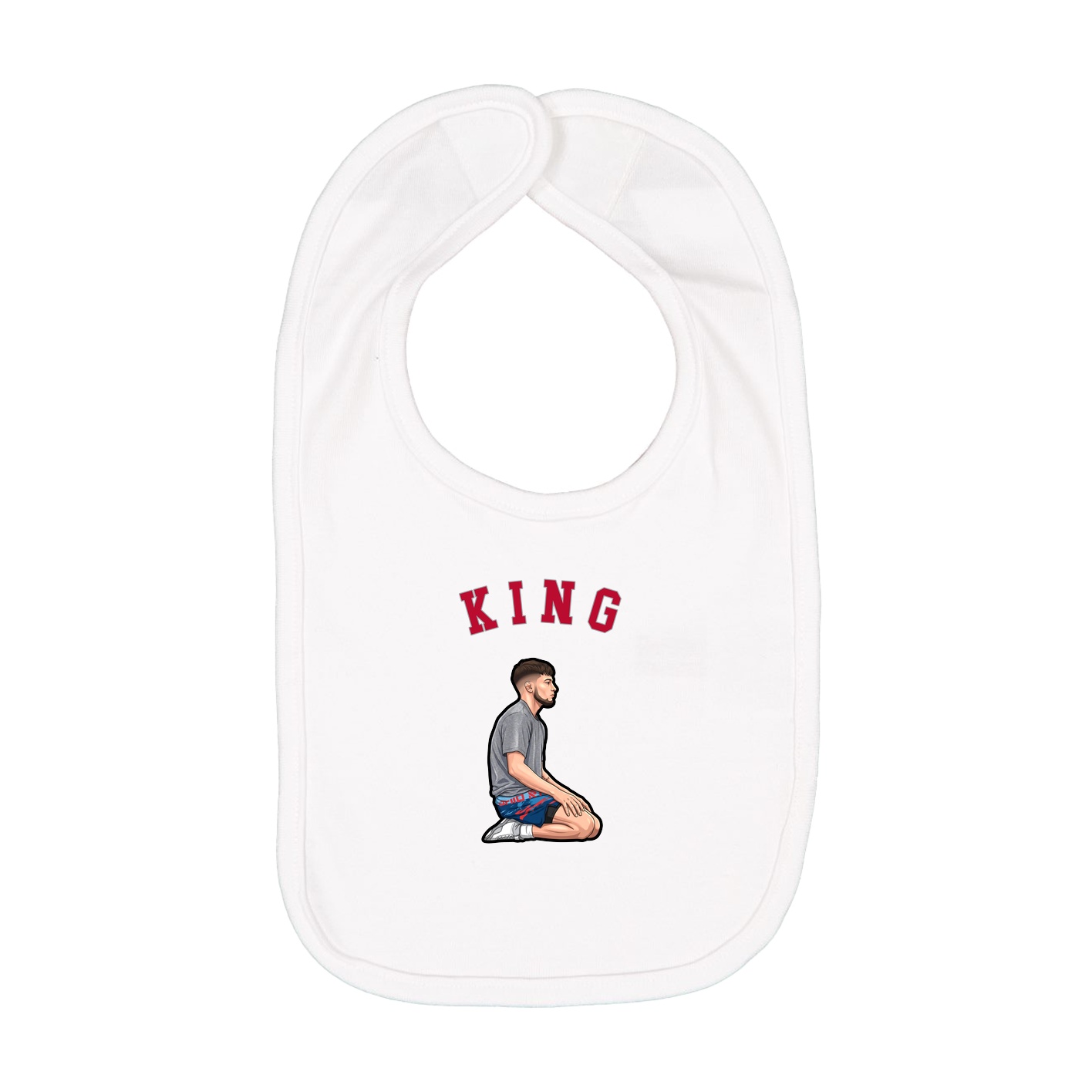 Infant Bib — Shirsey Arch in White