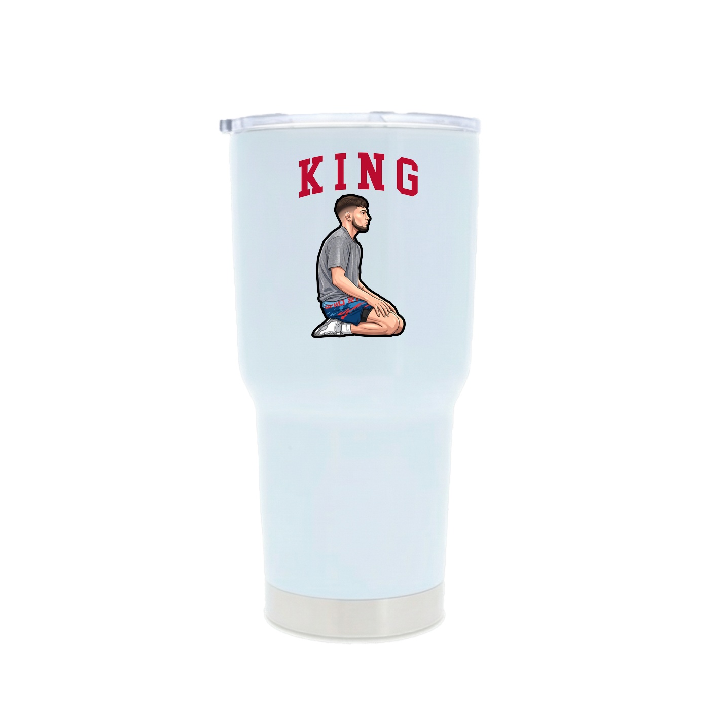 30oz Stainless Steel Tumbler — Shirsey in White
