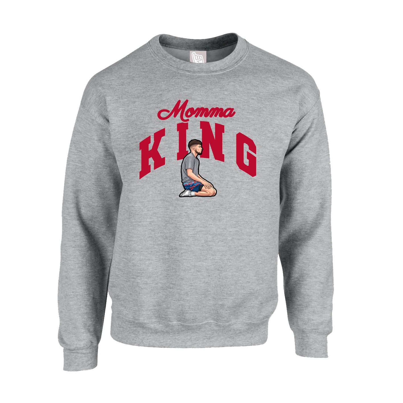 Fleece Crew — Mothers Day Arch in Grey