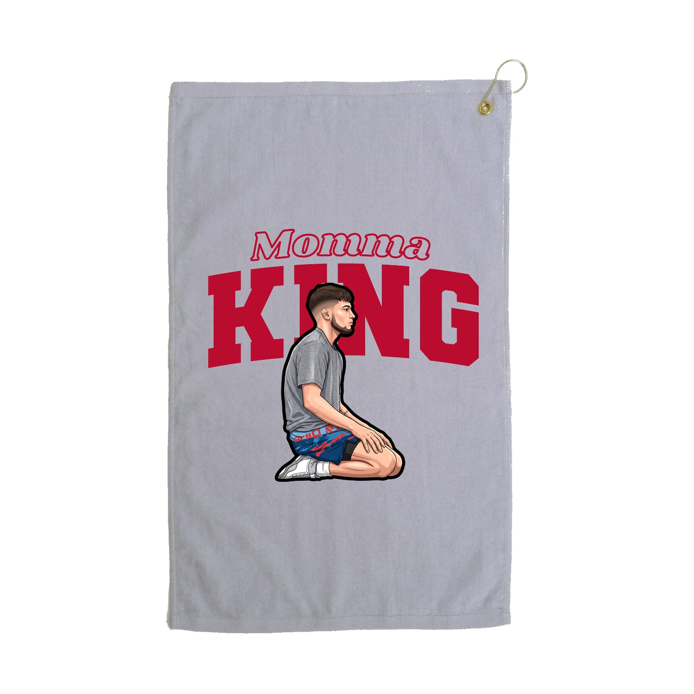 Golf Towel — Mothers Day Block in Grey