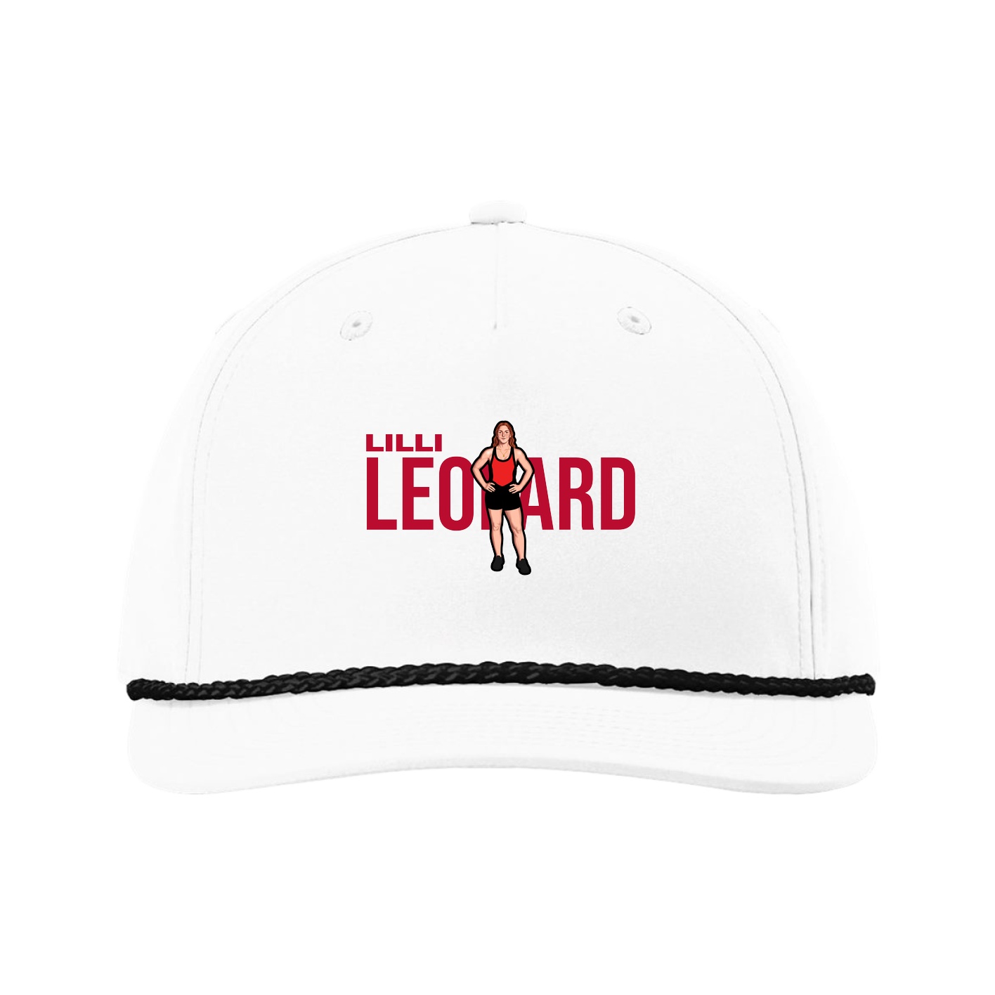 Five-Panel Classic Rope Cap — Player Name in White