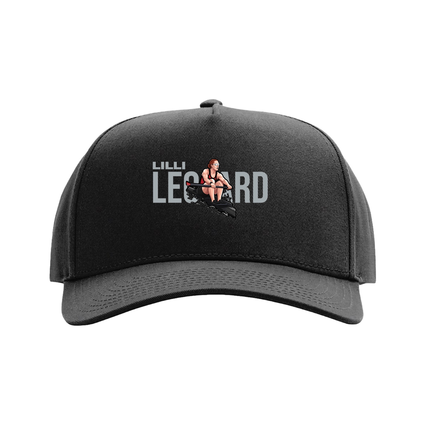 Full Fabric Five-Panel Champ Cap — Player Name in Black