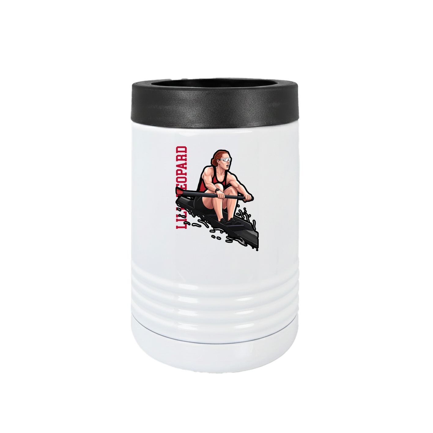 Beverage Holder — Name Vertical in White