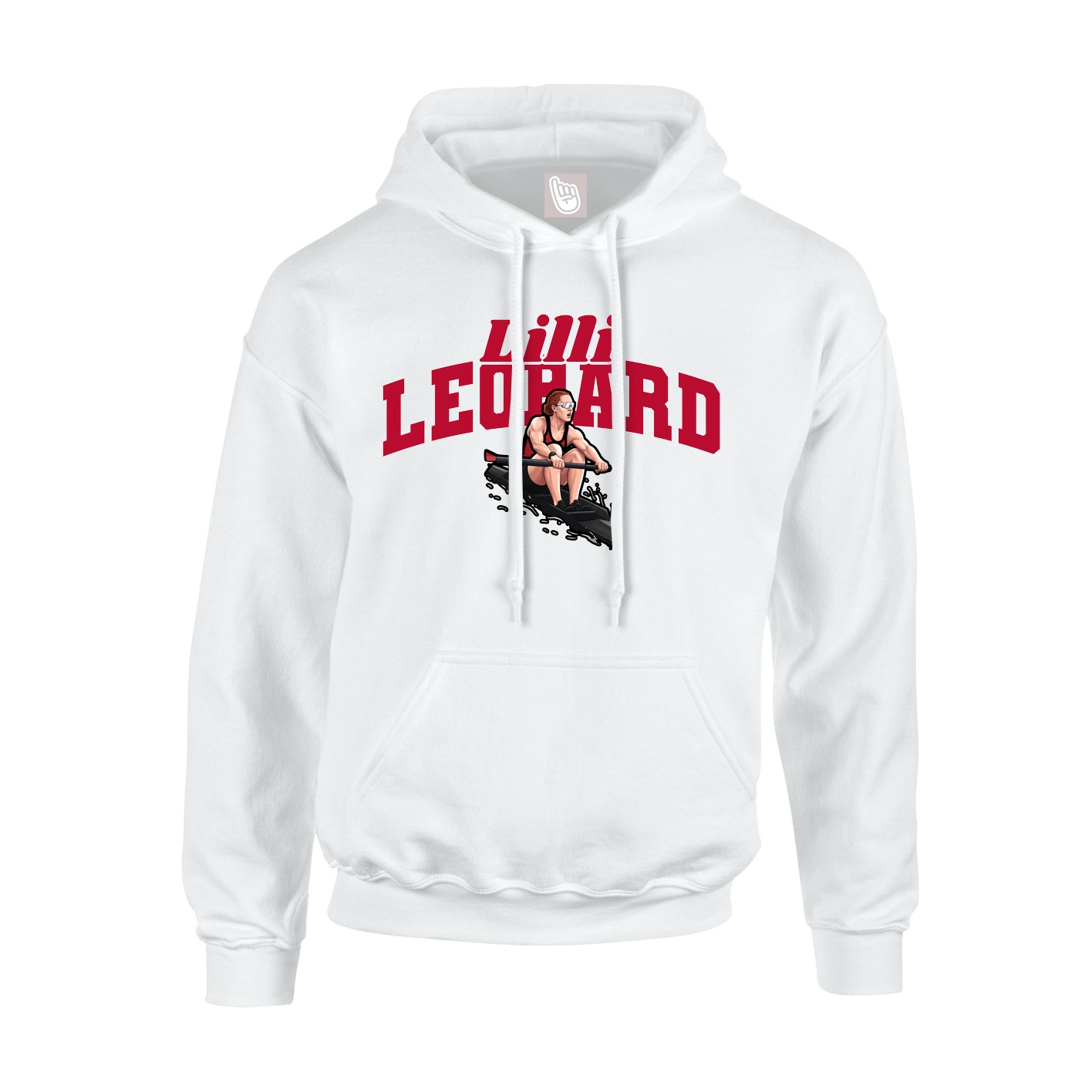 Hoodie — Signature Arch in White