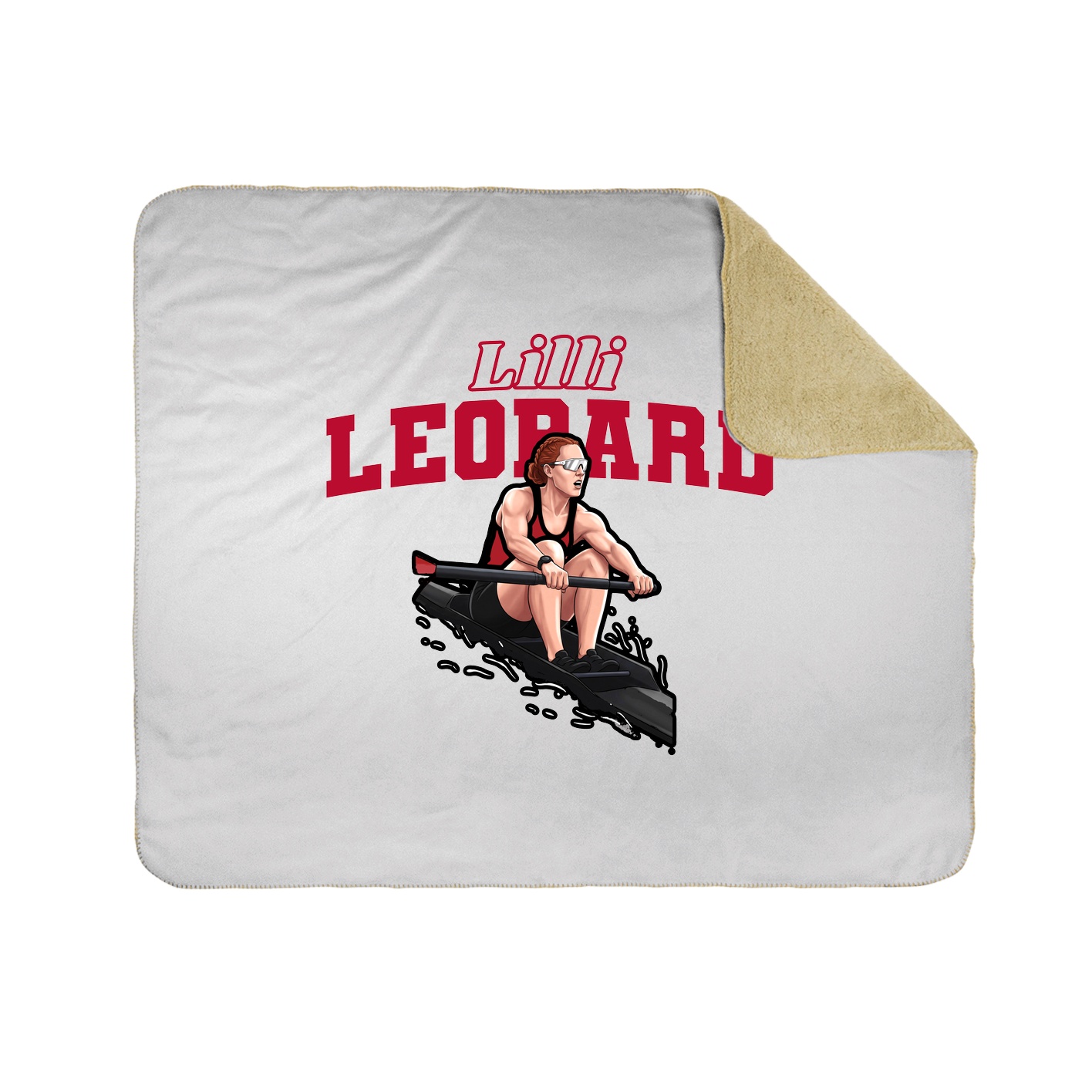 Throw Blanket — Name Arch in White