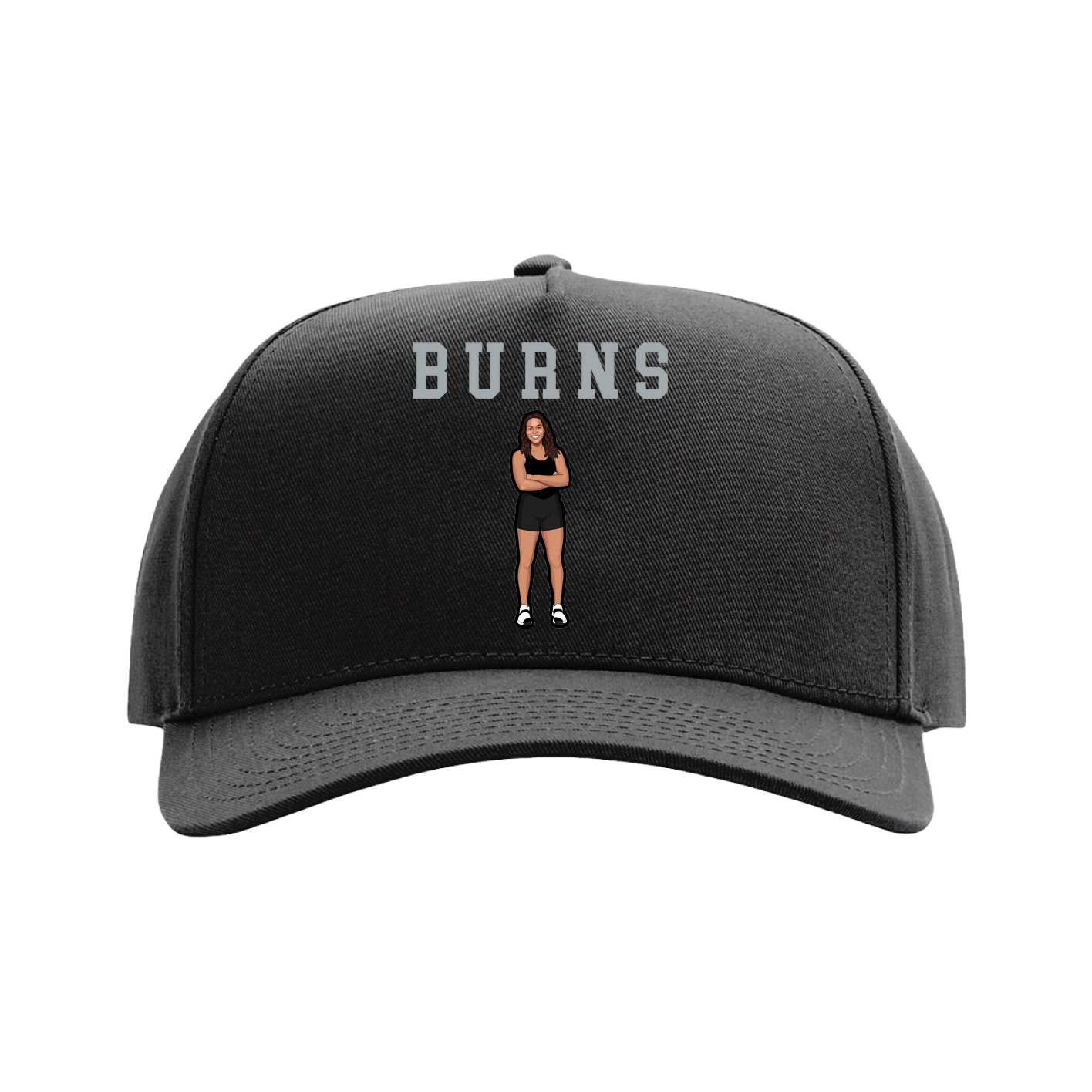 Full Fabric Five-Panel Champ Cap — Shirsey in Black