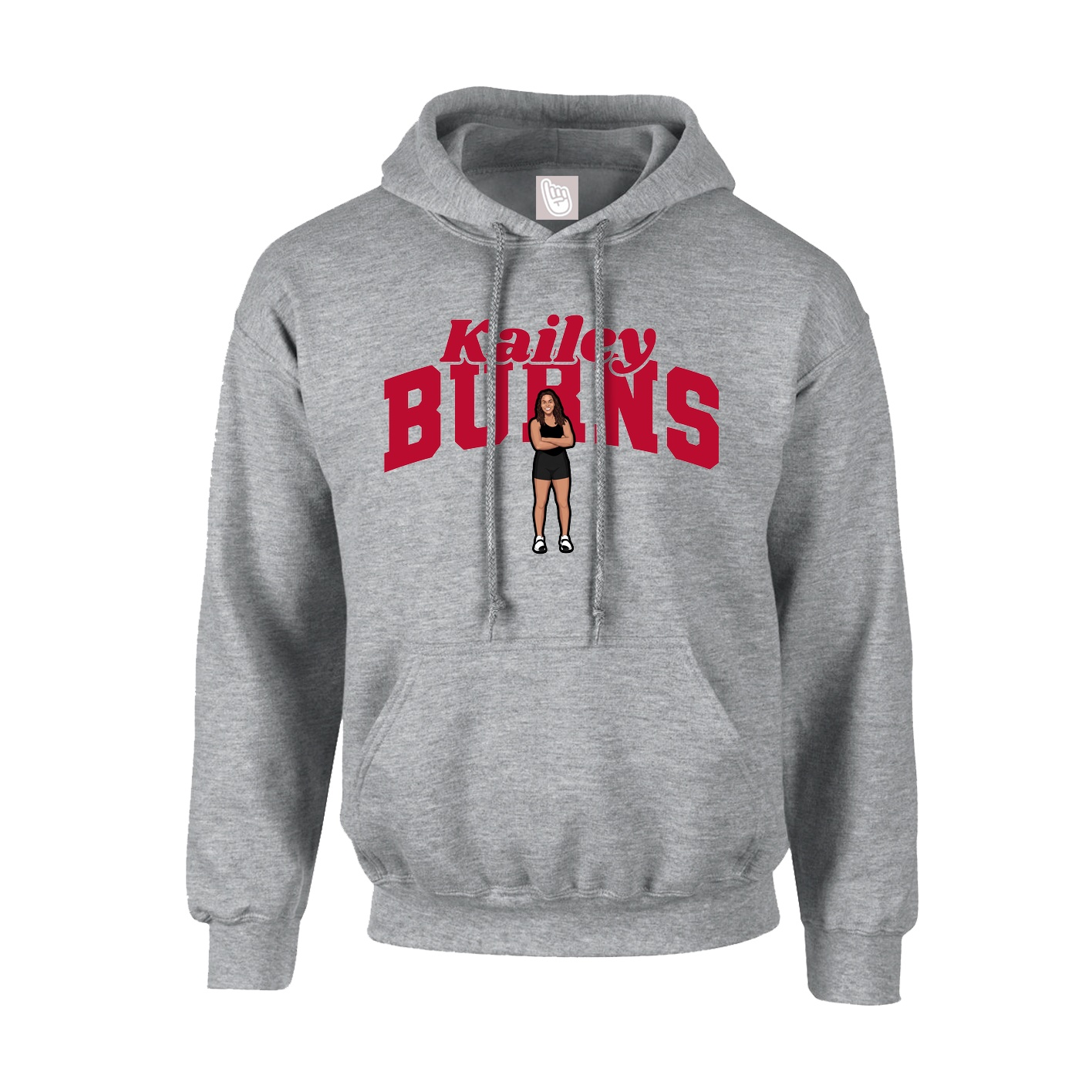 Youth Hoodie — Signature Arch in Grey