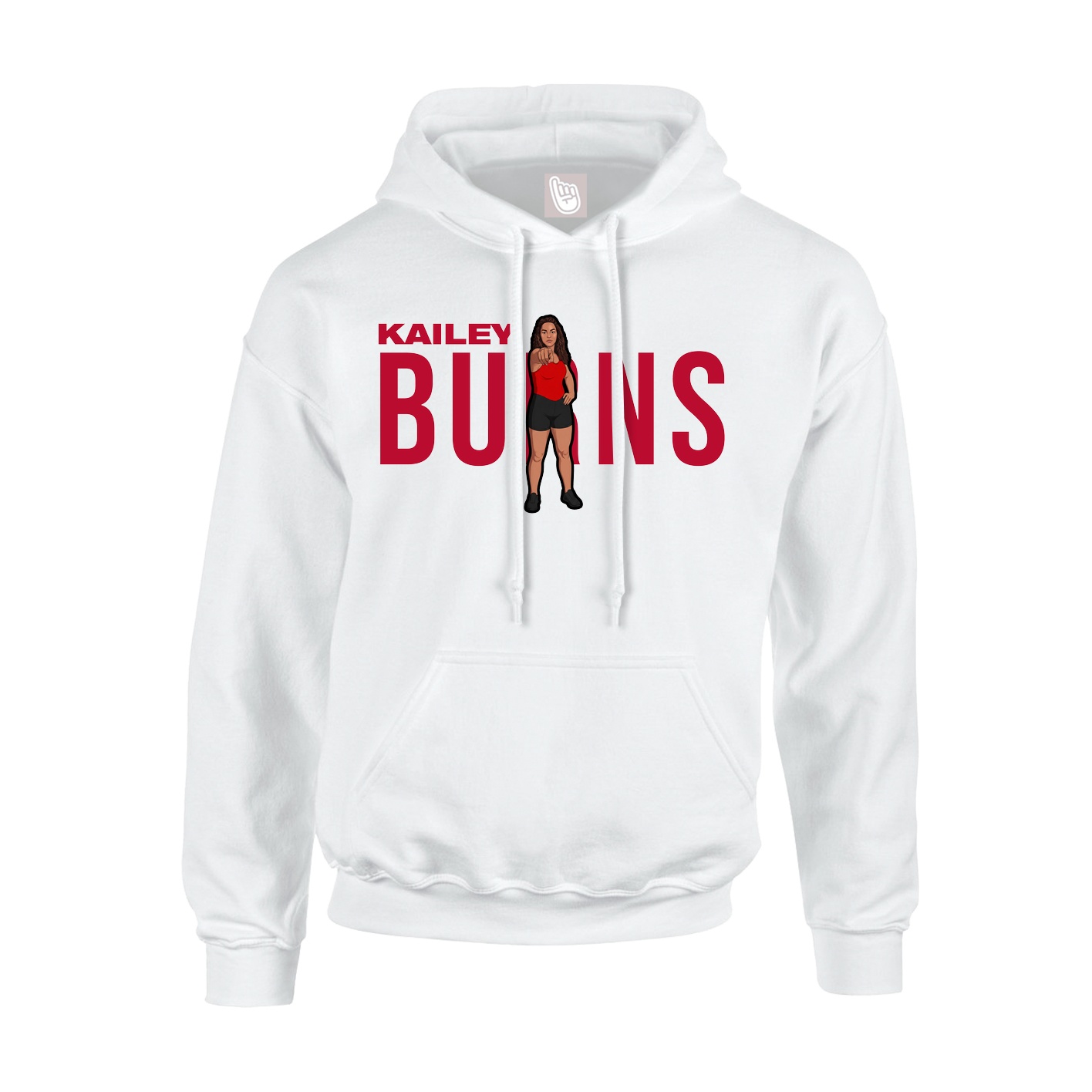 Youth Hoodie — Player Name in White