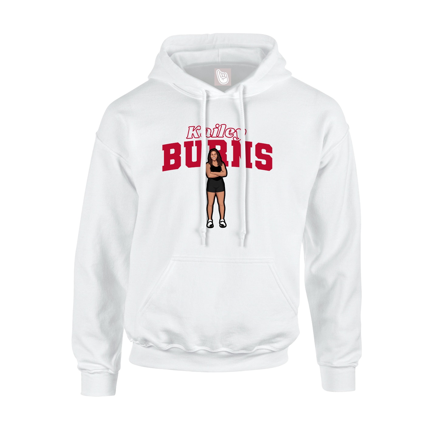Hoodie — Name Arch in White