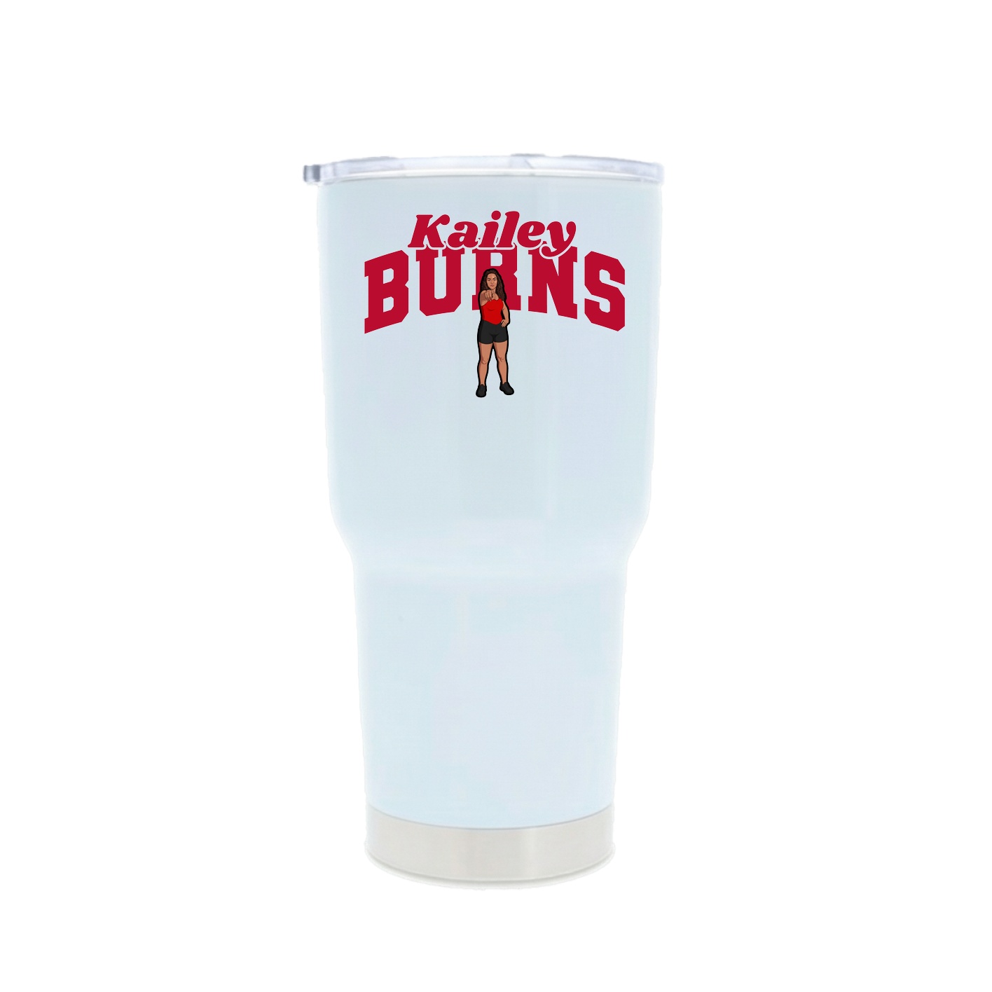 30oz Stainless Steel Tumbler — Signature Arch in White
