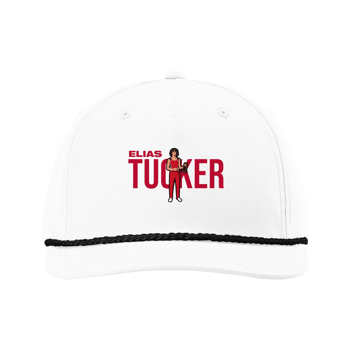 Five-Panel Classic Rope Cap — Player Name in White