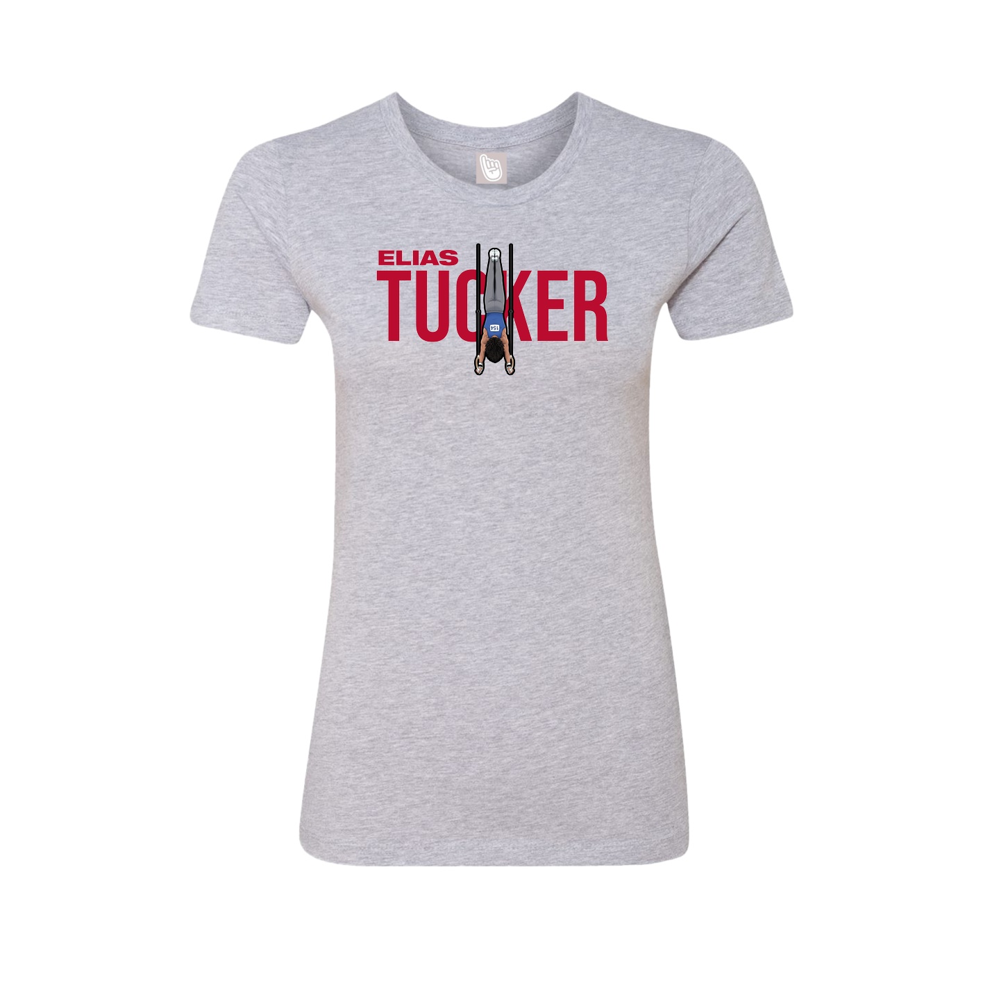 Fitted Women's Tee — Player Name in Grey