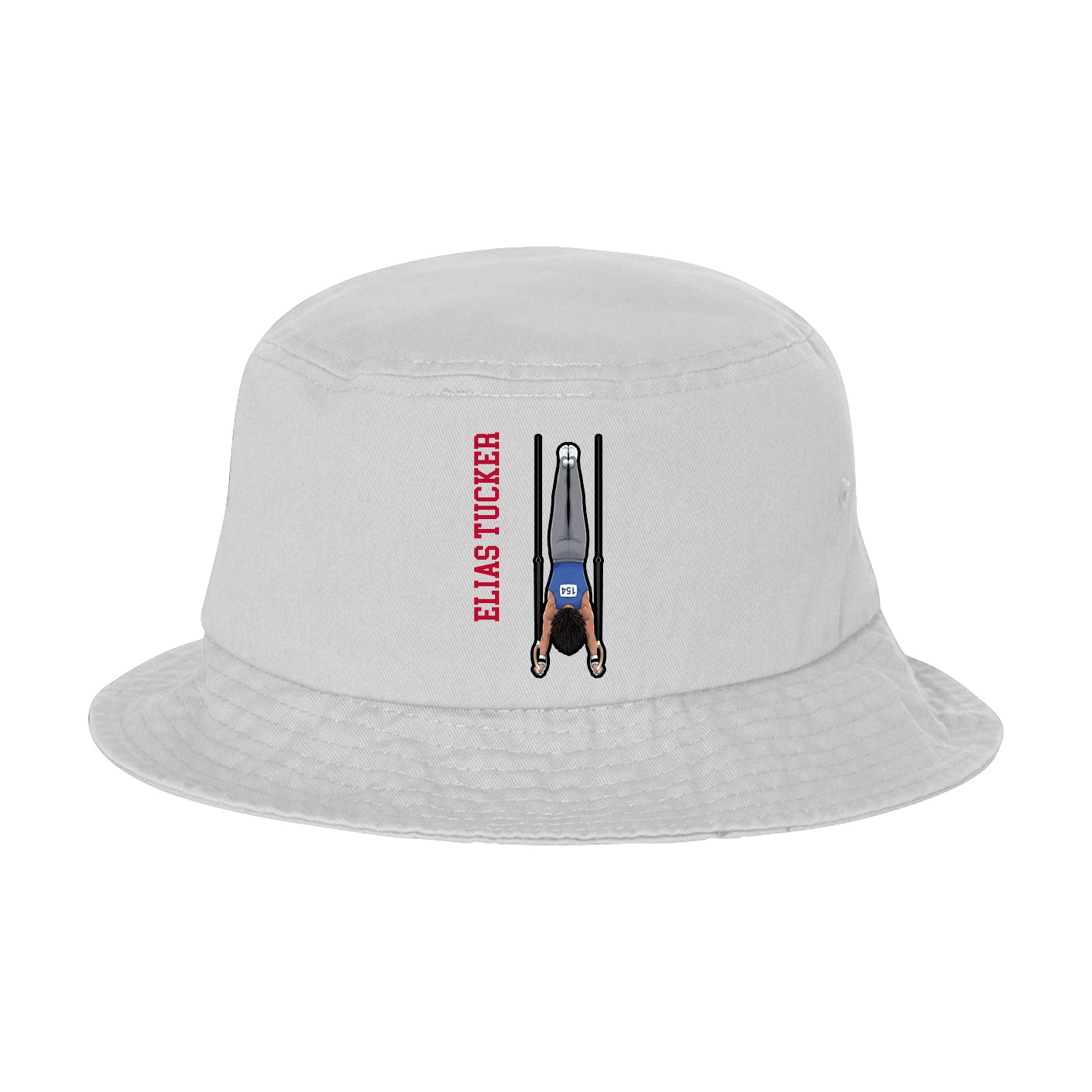 Bucket Cap — Name Vertical in White