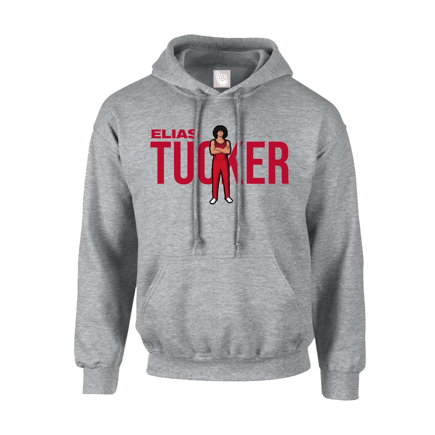 Youth Hoodie — Player Name in Grey