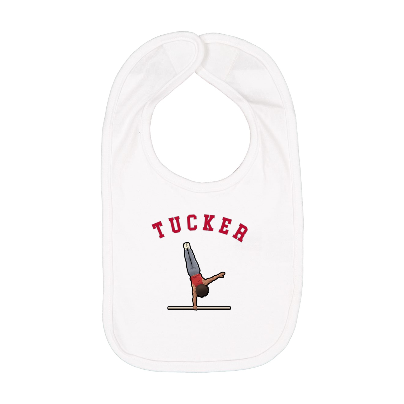 Infant Bib — Shirsey Arch in White