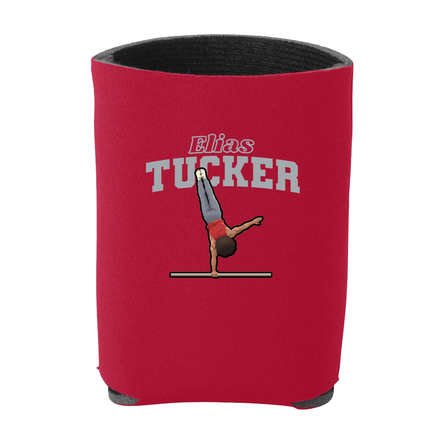 Can Holder — Name Arch in Red