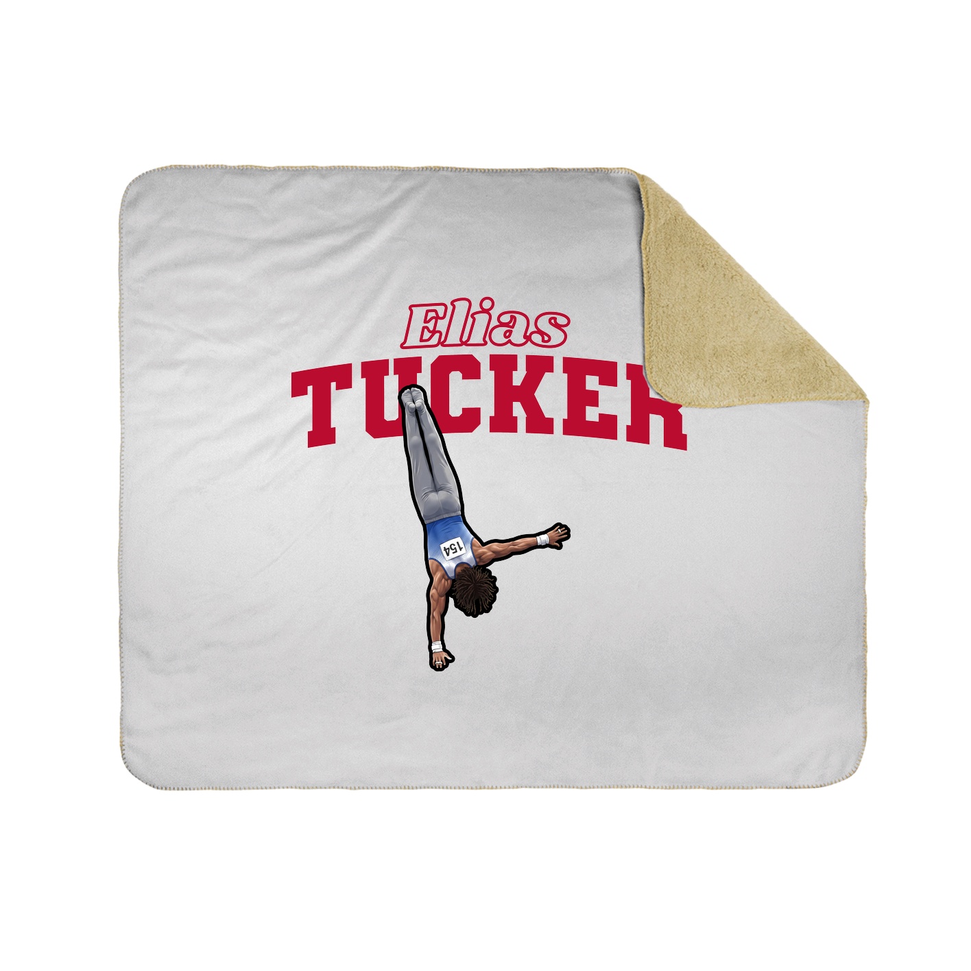 Throw Blanket — Name Arch in White
